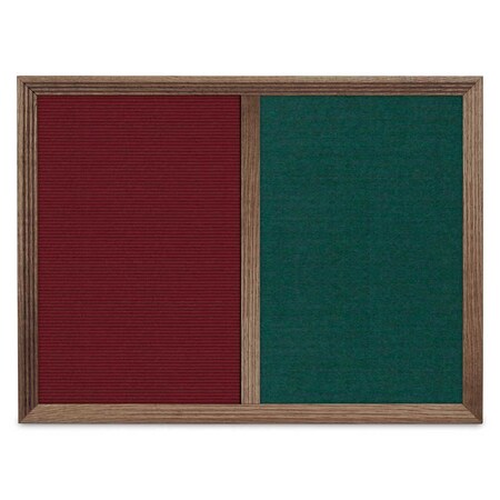 United Visual Products Enclosed Corkboard, 1 Door, 60"x36", 4" Fra UV3417-GOLD-AMETHY